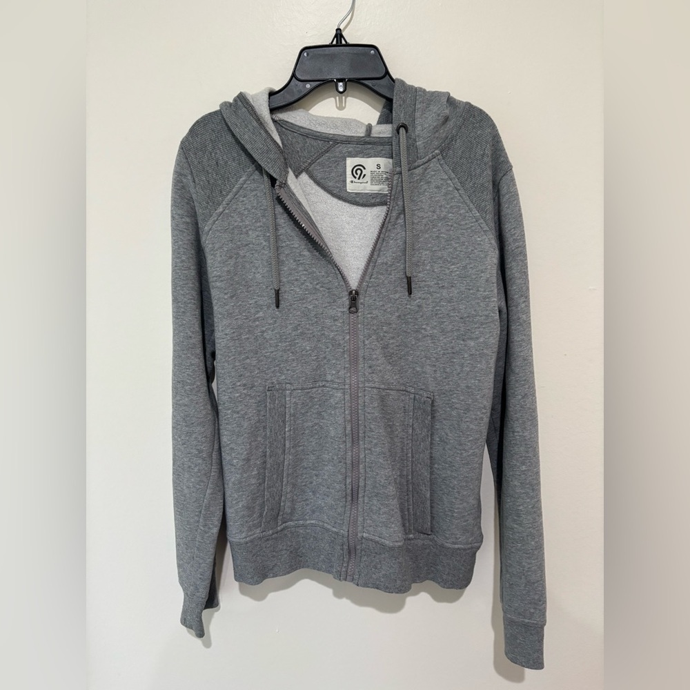Champion Heather Gray Zip Hoodie Women’s small